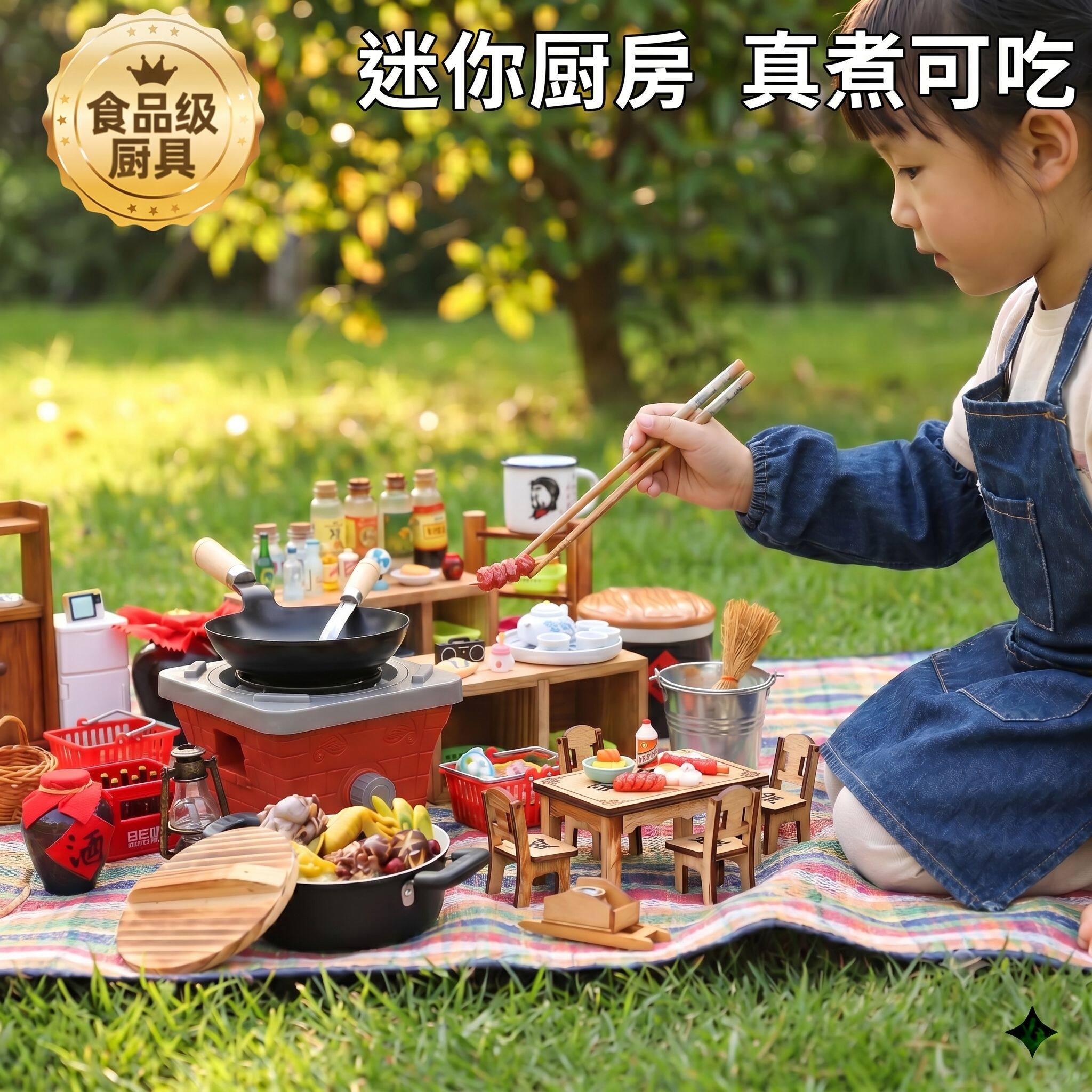 迷你厨房真煮过家家玩具套装
