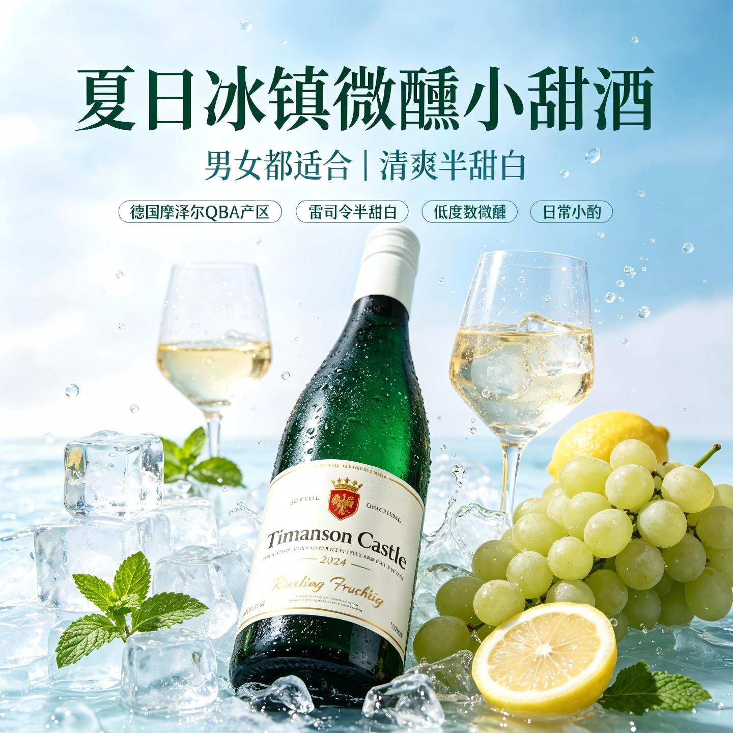德国摩泽尔产雷司令半甜白葡萄酒
