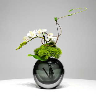 现代轻奢仿真绿植花艺洽谈桌售楼部样板房间茶几客厅餐桌高端摆件