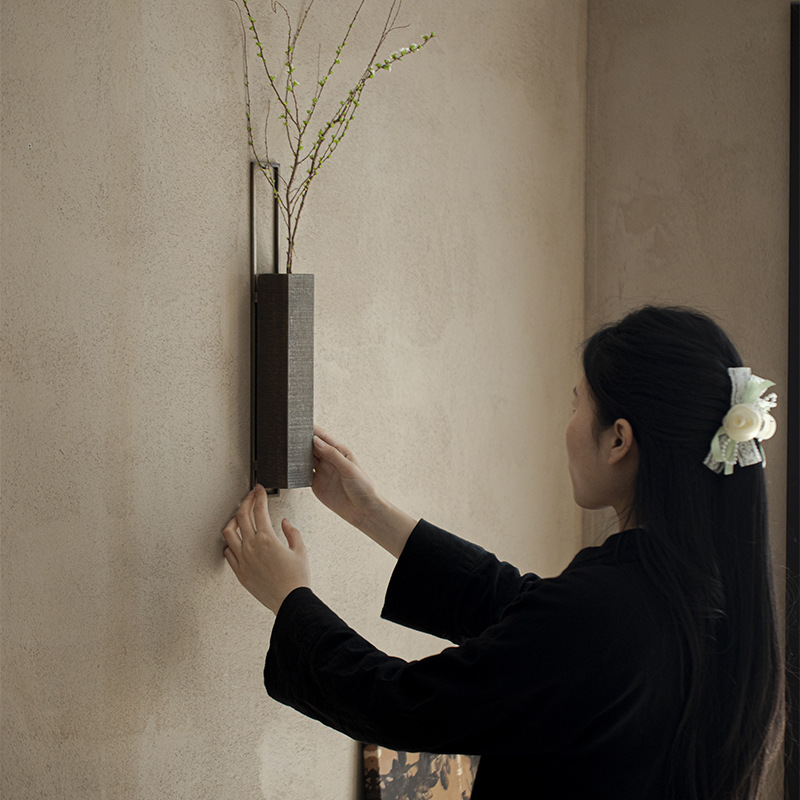 侘寂风民宿酒店壁饰花瓶装饰摆件