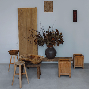 一物一拍老物件复古柜子条案花架托盘条凳孤品民宿装饰来图定制