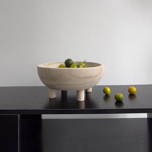 侘寂风客厅茶几民宿装饰实木果盘