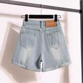 复古小个子显瘦a字短裤 卷边牛仔短裤 2025新款 高腰美式 女夏季 薄款