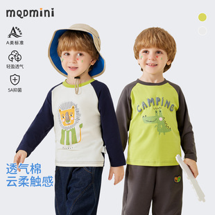 儿童长袖 体恤童装 t恤宝宝短袖 2026新款 上衣服春季 MQDmini男童春装