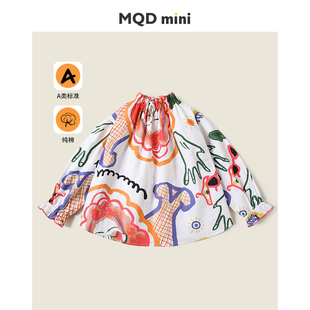 秋装 儿童森系衬衣花边领上衣小女孩韩版 衣服 衬衫 MQDmini女童长袖