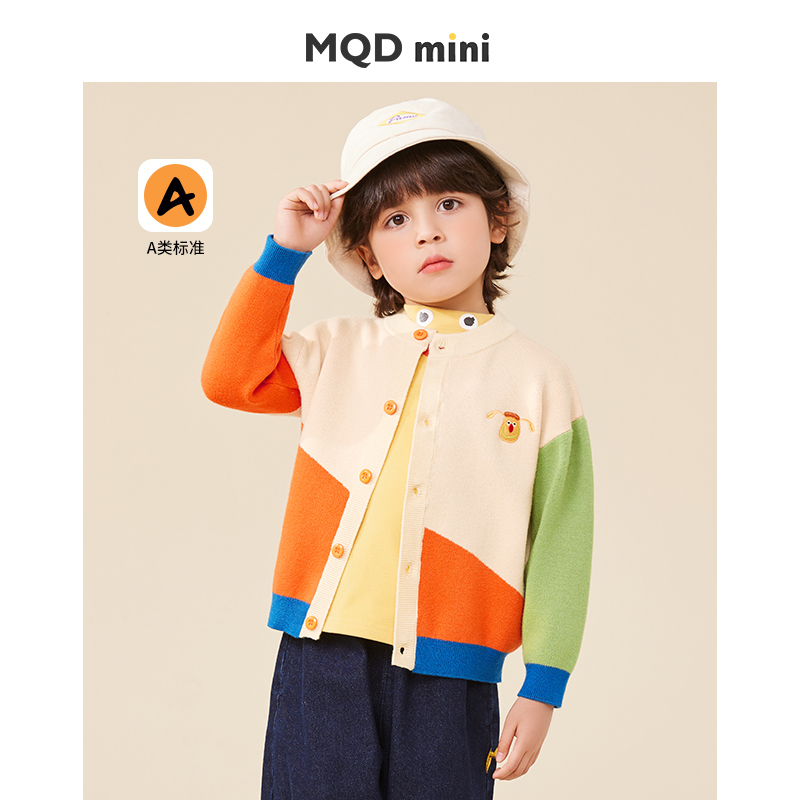mqdmini儿童毛衣秋季圆领外套