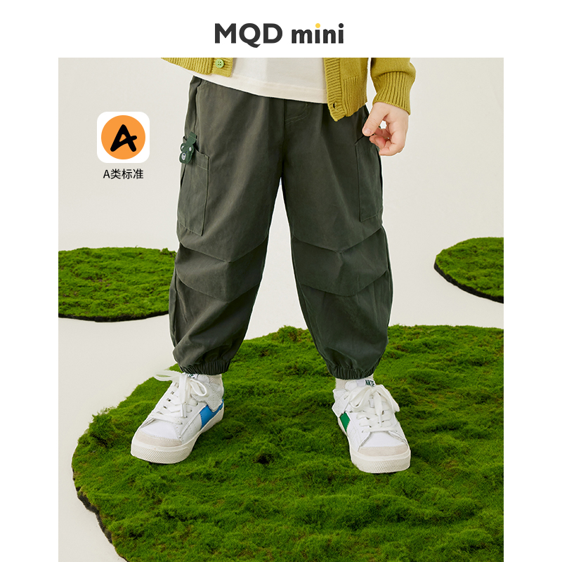 mqdmini儿童工装裤梭织休闲裤子