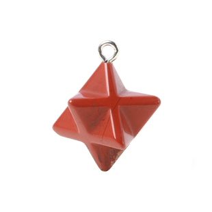 天然水晶红竹石梅尔卡巴吊坠女红碧玉有金点一物一图880