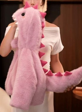 儿童毛毛衣秋冬款外套加绒加厚上衣可爱洋气风衣潮酷痞帅童装xkl