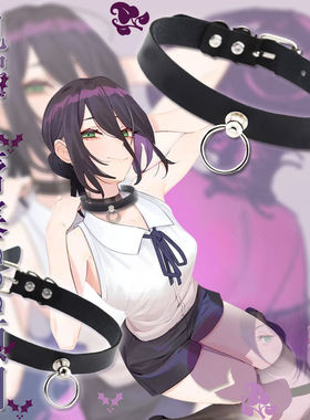 动漫蕾塞同款项圈 cosplay电锯人周边二次元项链黑色锁骨链