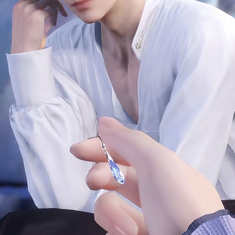 祁煜美人鱼耳饰动漫周边二次元原创手作cos衍生耳环耳钉
