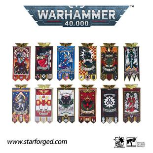 星辰铸造] 星际战士战团军旗 合金冰箱贴 战锤40K周边