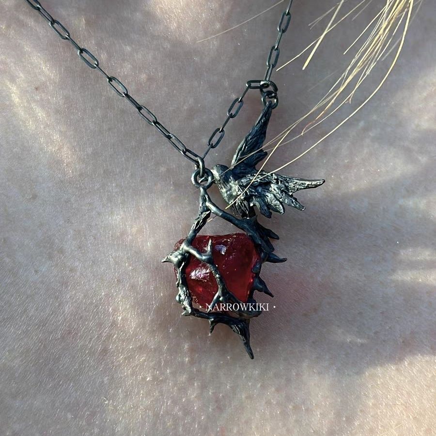 NARROWKIKI/《永不复焉》乌鸦 通体做旧 项链