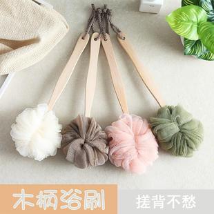 网红沐浴球大号起泡洗澡搓澡巾家用长条浴室搓背神器带手柄柔软球