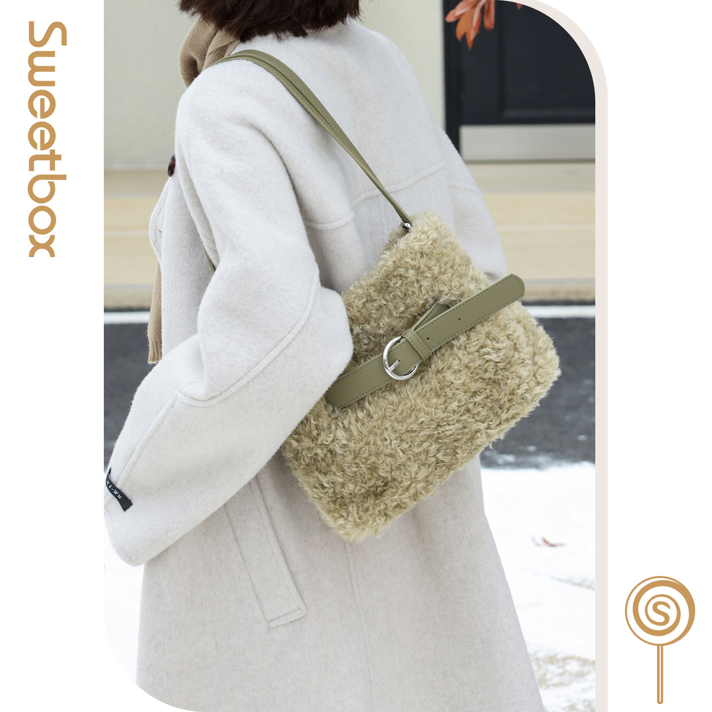 秋冬新款毛绒绒腋下包