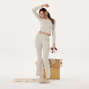 女外穿背心性感亲肤家居服套装 muabomb秋冬睡衣女修身 打底长款