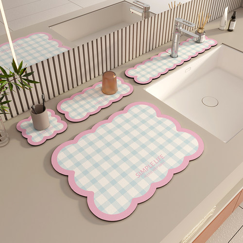 厨房水龙头硅藻泥沥水垫吸水垫