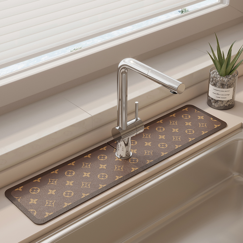 厨房水龙头吸水垫洗手台面沥水垫