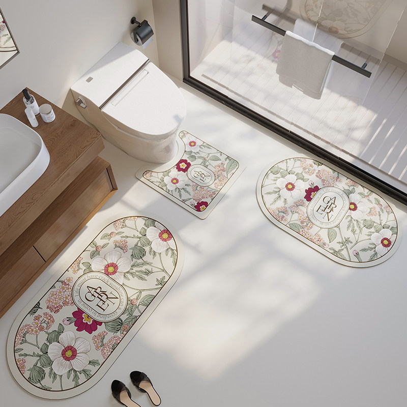 浴室防滑垫硅藻泥卫生间厕所马桶地垫套装洗手间洗手台脚垫吸水垫,居家布艺,家用脚垫,淘宝优惠券,粉丝福利购,淘宝优惠卷