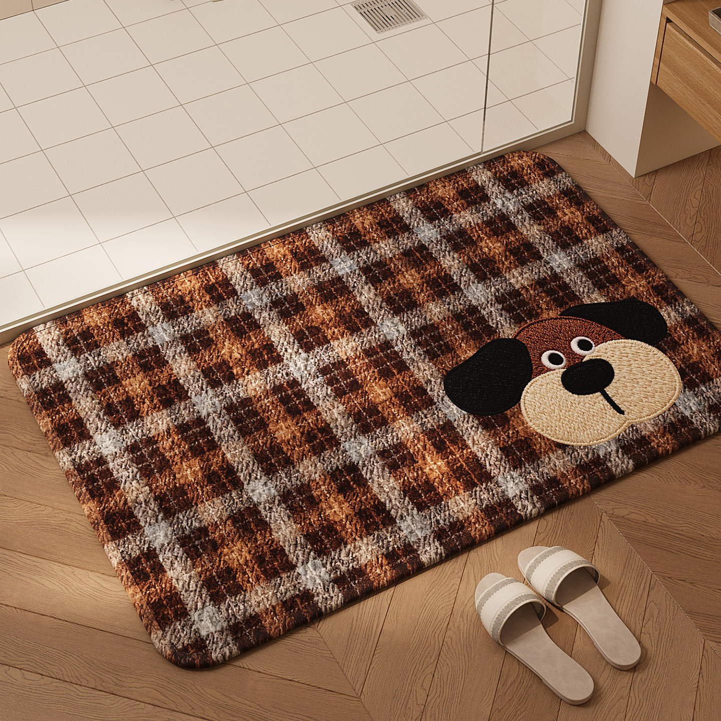 厕所门口吸水速干卫生间地垫踩脚地毯卡通浴室防滑耐脏垫擦脚垫子,居家布艺,家用脚垫,淘宝优惠券,粉丝福利购,淘宝优惠卷