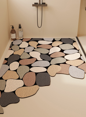 浴室防滑垫可裁剪丝圈卫生间地垫镂空防摔沥水垫儿童淋浴洗澡脚垫