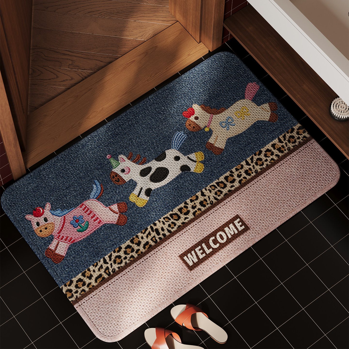 厕所门口卫生间地垫仿编织亚麻耐磨浴室防滑垫子吸水速干擦脚地毯,居家布艺,家用脚垫,淘宝优惠券,粉丝福利购,淘宝优惠卷