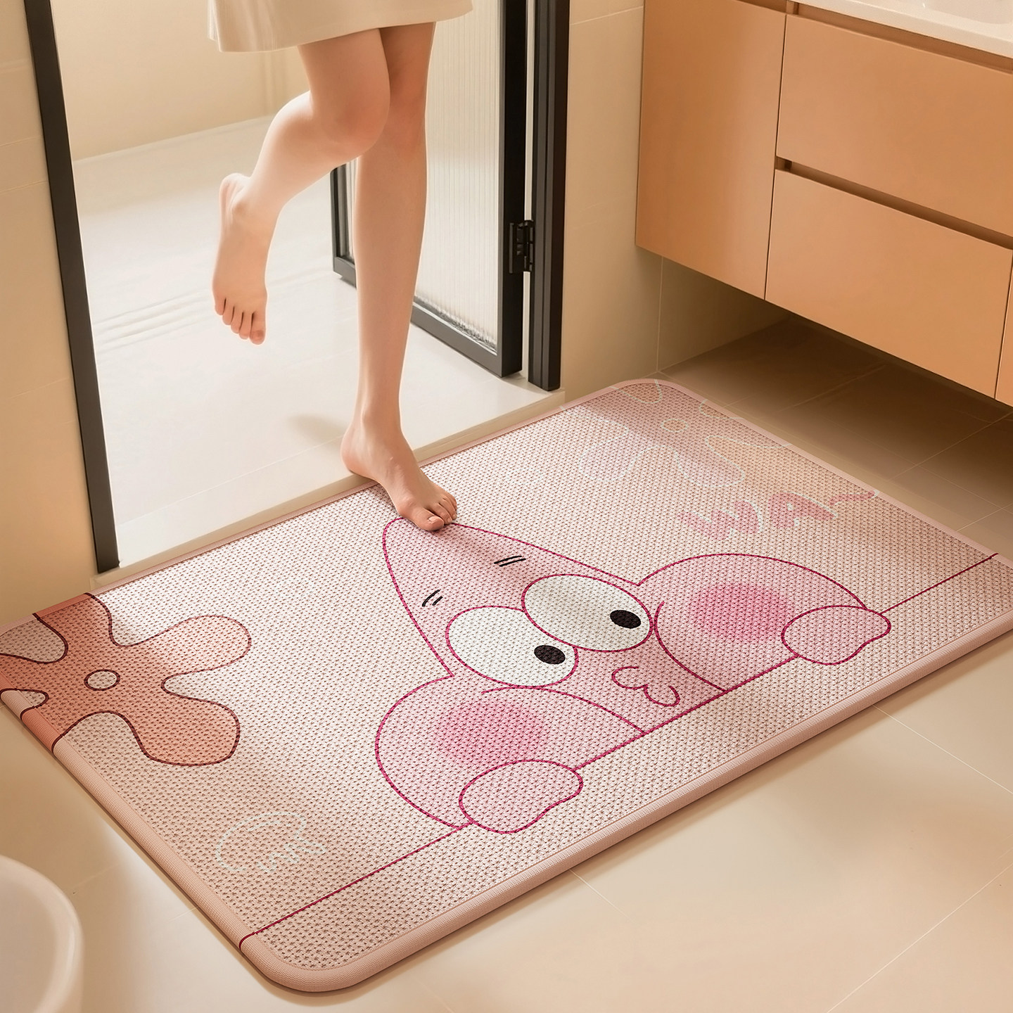 卫生间地垫卡通吸水厕所门口速干擦脚垫耐脏免洗厚地毯浴室防滑垫,居家布艺,入户地垫,淘宝优惠券,粉丝福利购,淘宝优惠卷