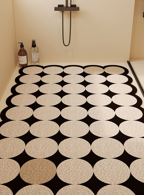 淋浴房大尺寸浴室满铺丝圈排水防滑地垫洗澡专用隔水沥水脚垫裁剪