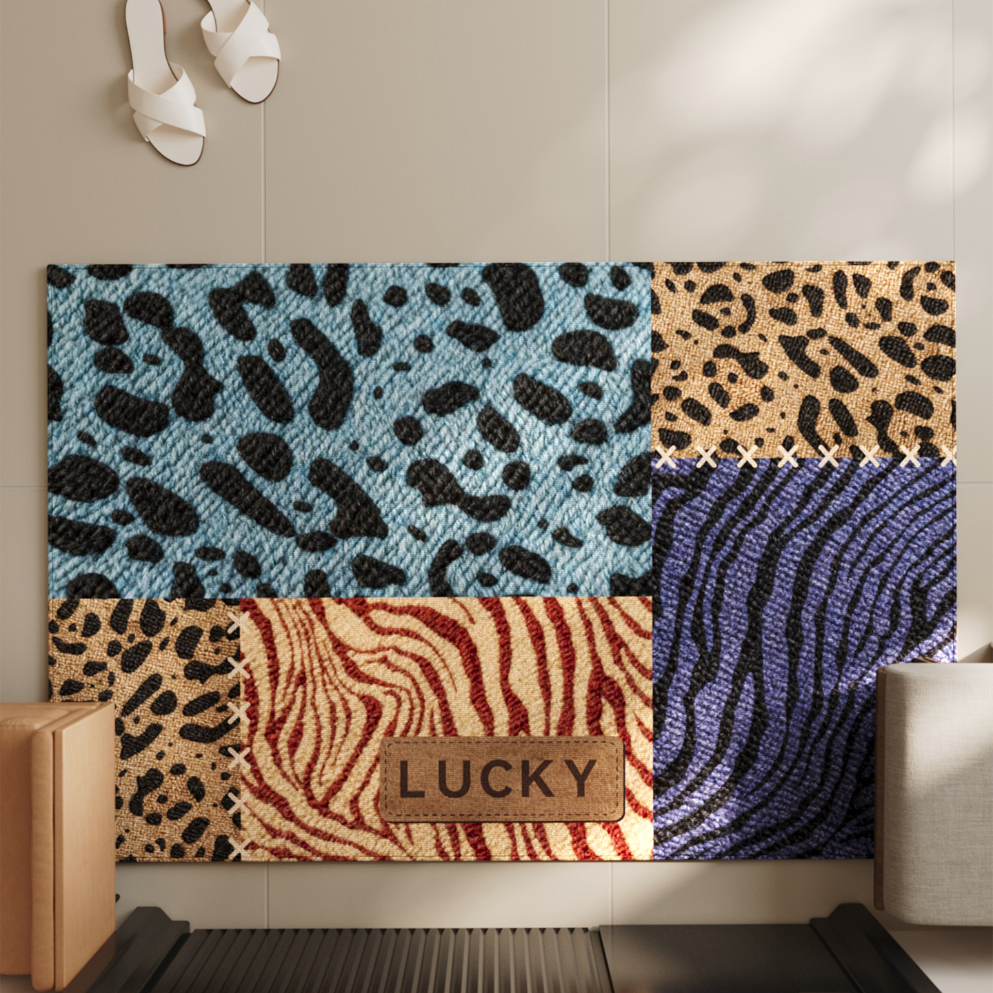 入户门地垫卡通狗狗家用耐脏