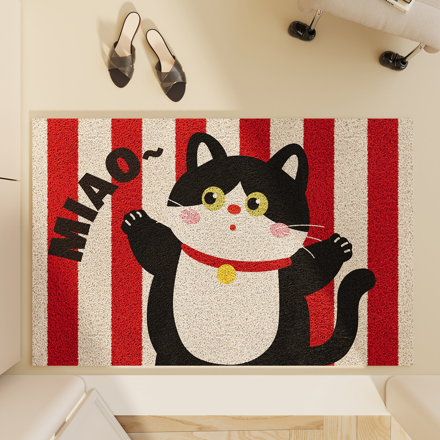 卡通丝圈脚垫玄关大门进门入户门地垫防滑耐脏耐磨除尘可裁剪地毯,居家布艺,入户地垫,淘宝优惠券,粉丝福利购,淘宝优惠卷