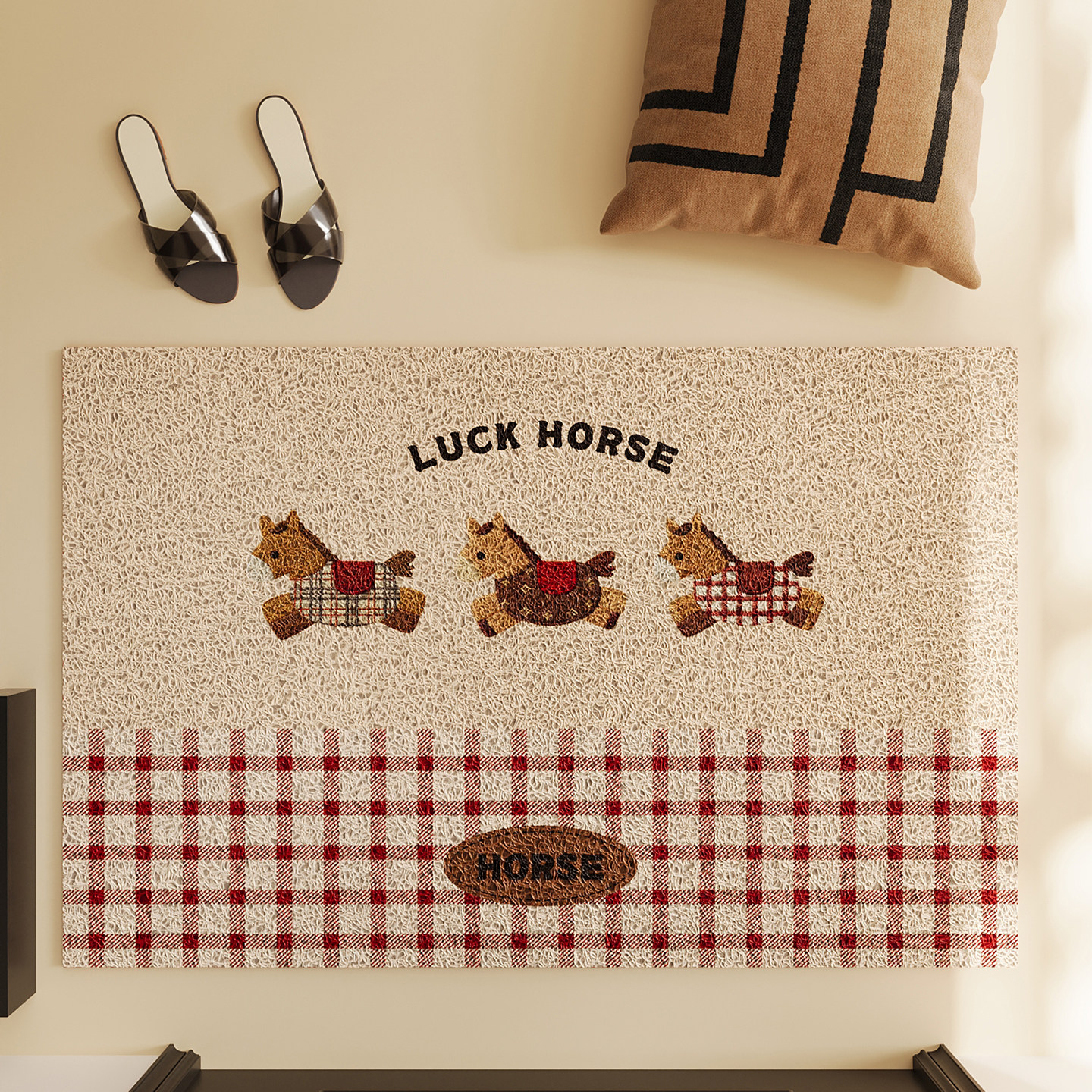 玄关大门进门卡通丝圈脚垫入户门耐脏可裁剪地垫耐磨除尘免洗地毯,居家布艺,入户地垫,淘宝优惠券,粉丝福利购,淘宝优惠卷