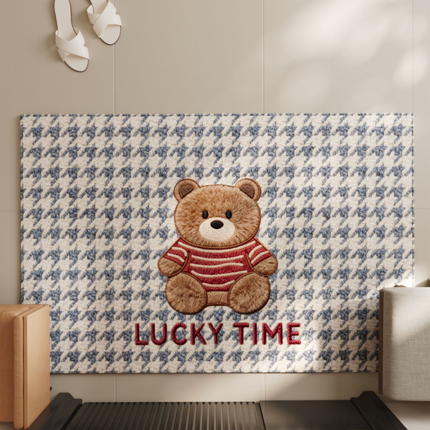 入户门地垫卡通小熊家用耐脏