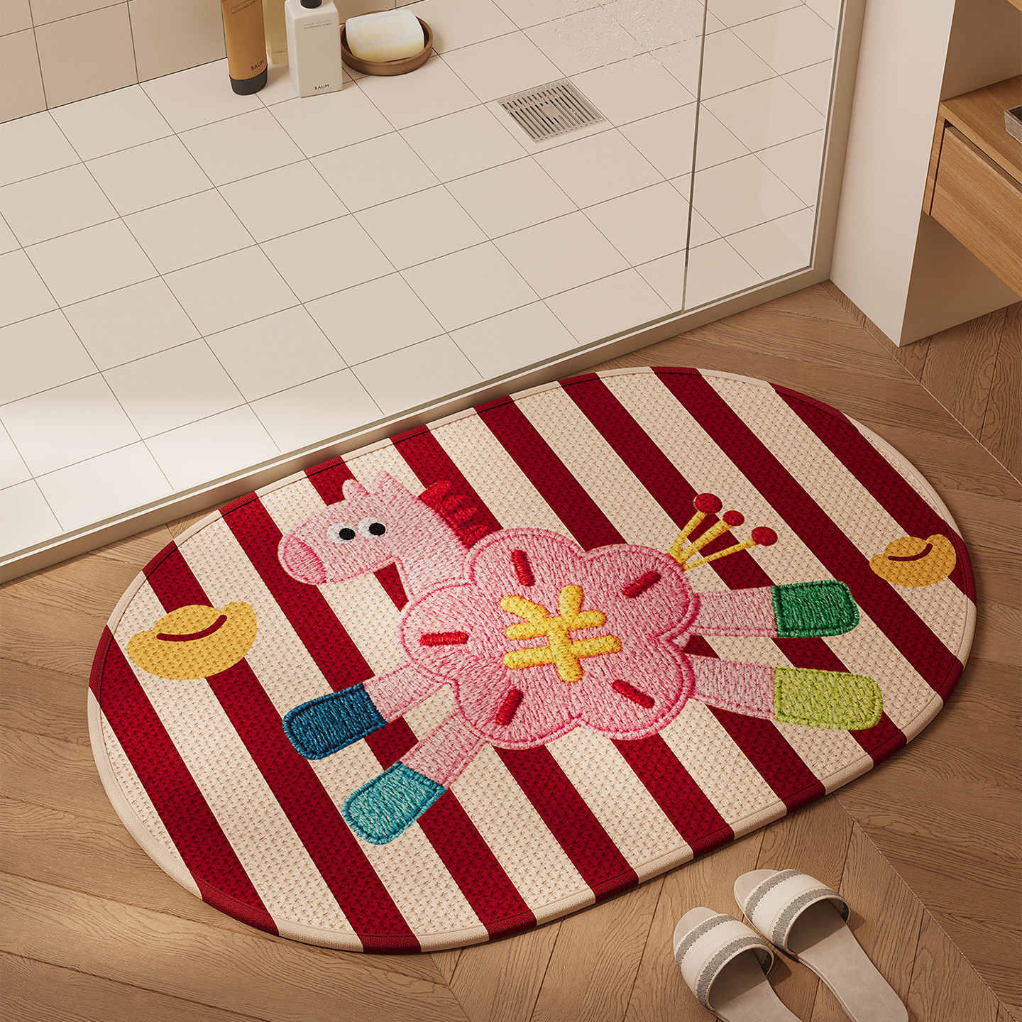 卫生间防滑垫免洗耐脏厕所大门口卡通小马吸水速干脚垫子浴室地毯,居家布艺,家用脚垫,淘宝优惠券,粉丝福利购,淘宝优惠卷