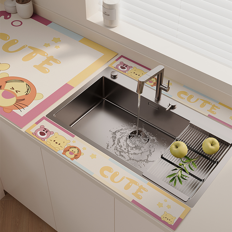 厨房水龙头挡水条免洗速干