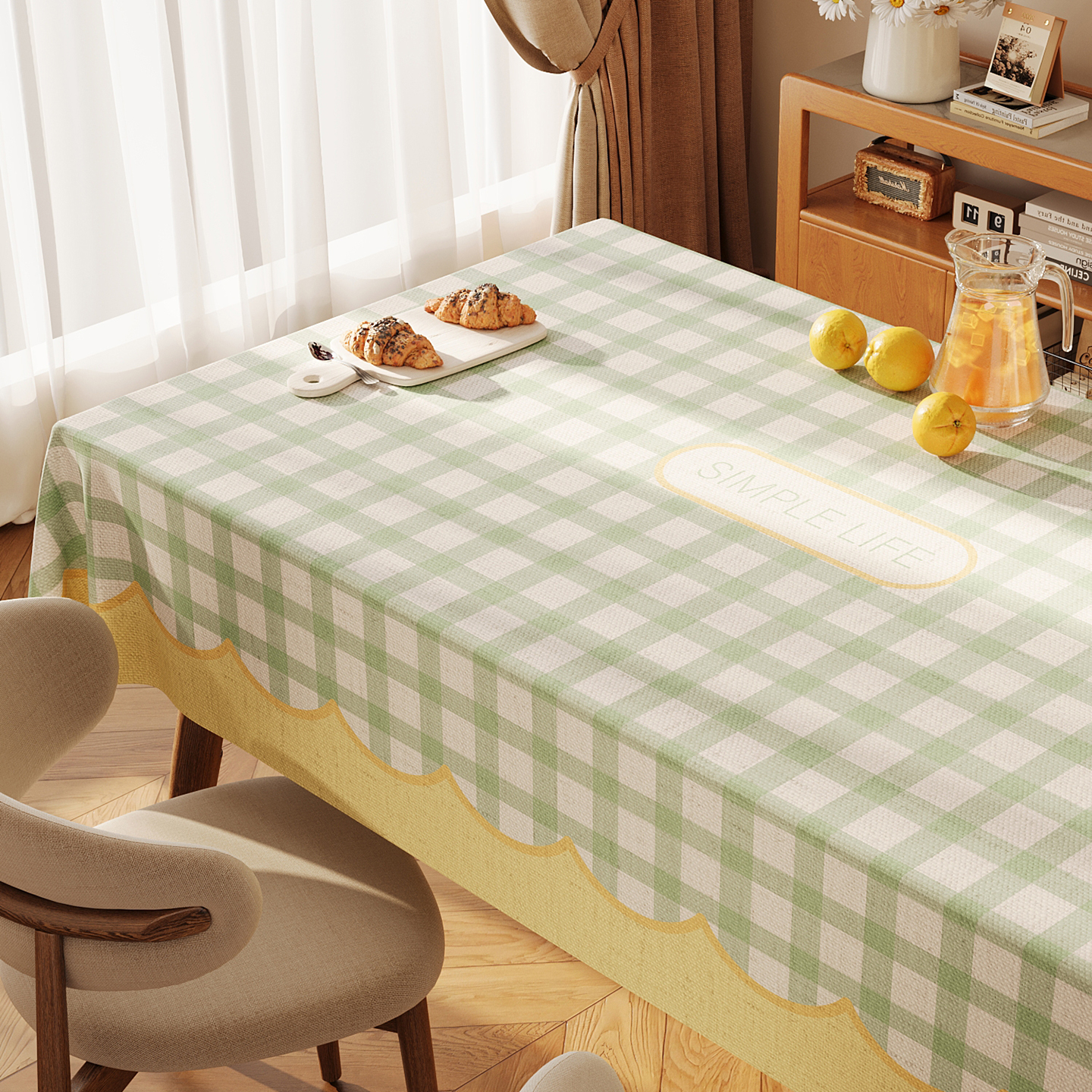 桌布2025新款轻奢高级感防水免洗易打理卡通长方形餐桌茶几桌布