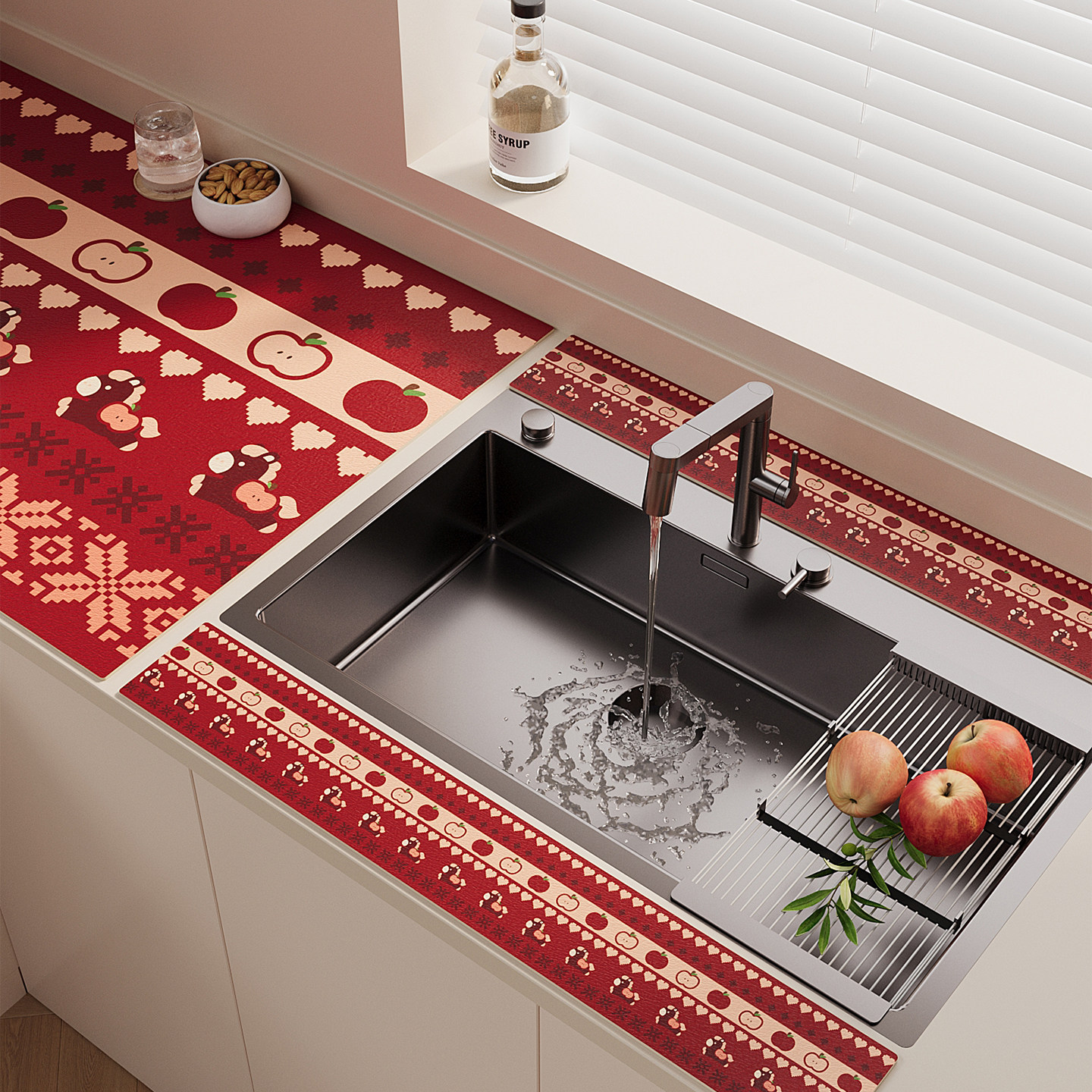 厨房卡通小马硅藻泥窄边沥水垫水龙头吸水垫洗手台免洗可擦台面垫,居家布艺,厨房地垫,淘宝优惠券,粉丝福利购,淘宝优惠卷