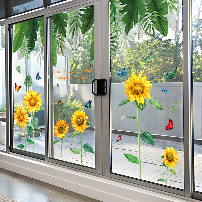 向日葵客厅装饰贴画欢鸿