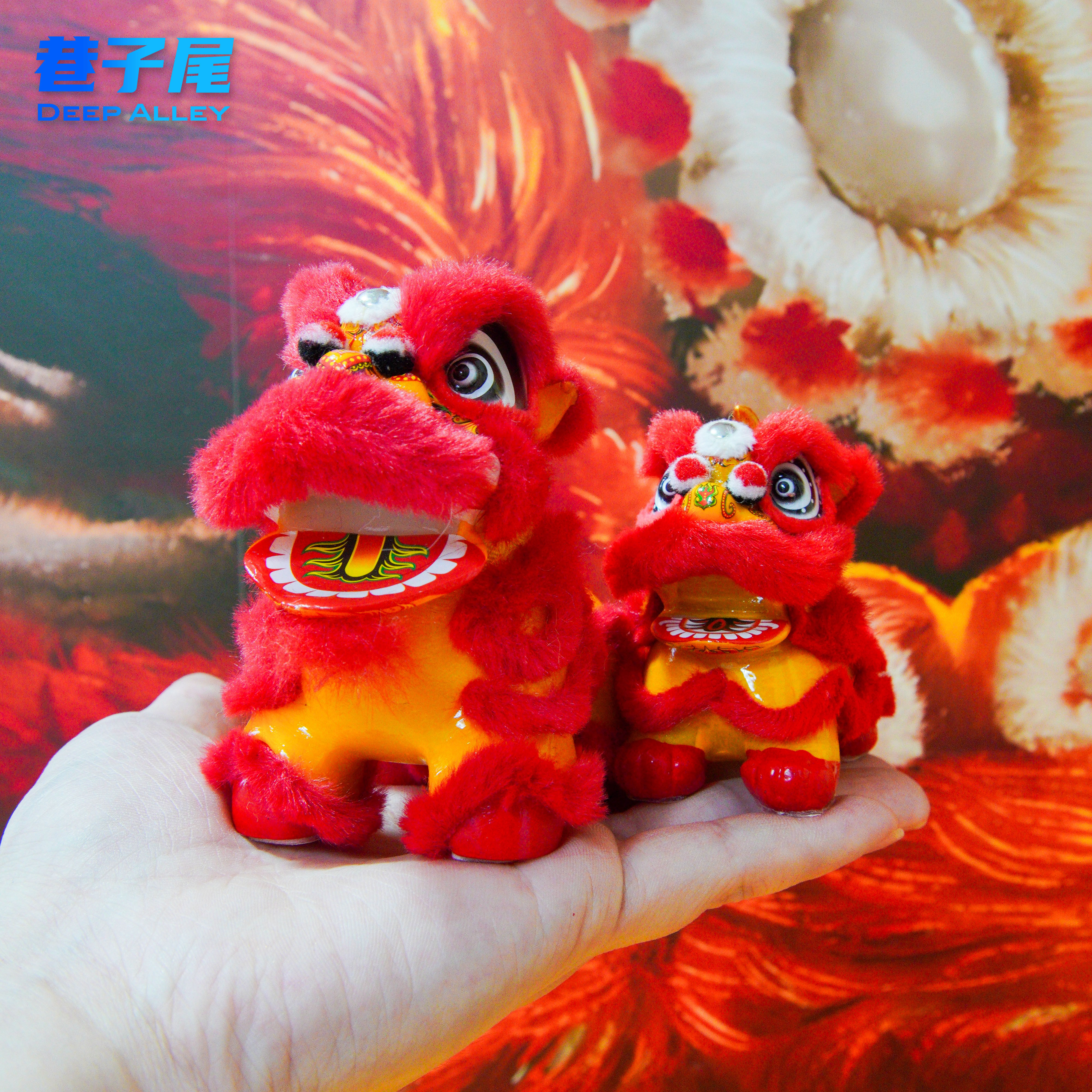 手工文创国潮醒狮舞狮手工汽车车载车内中控小摆件装饰保平安招财,汽车用品/电子/清洗/改装,摆件,淘宝优惠券,粉丝福利购,淘宝优惠卷