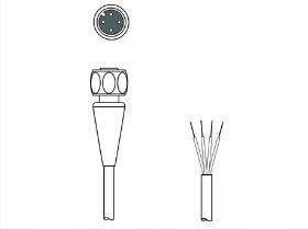 全新传感器连接线KD U-M12-4A-T0-100 F+B/4A-T0-050/4A-T0-020