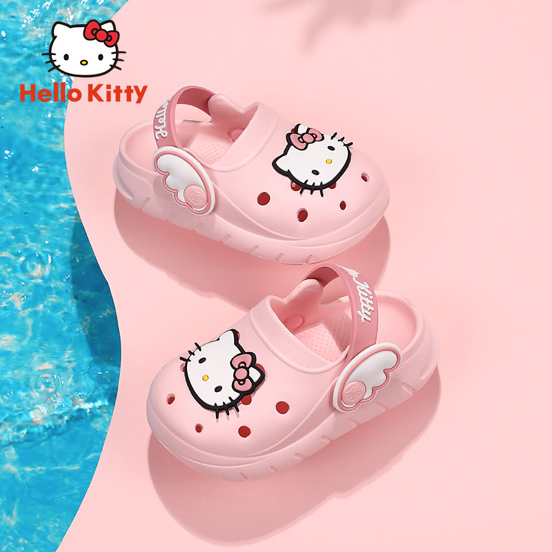 HelloKitty凯蒂猫童鞋女童夏季新款洞洞鞋儿童软底凉拖鞋女孩拖鞋