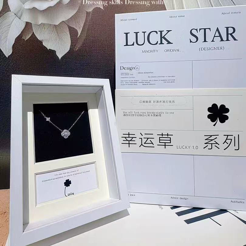 幸运四叶草纯银项链送女生生日礼物实用闺蜜情人节送女友表白礼盒