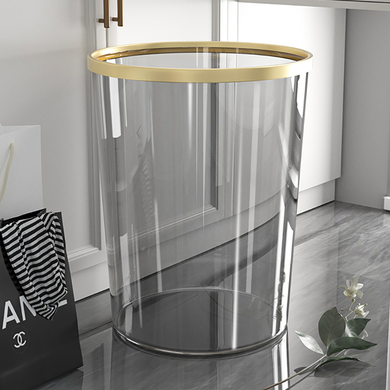 家用轻奢高颜值透明大容量垃圾桶