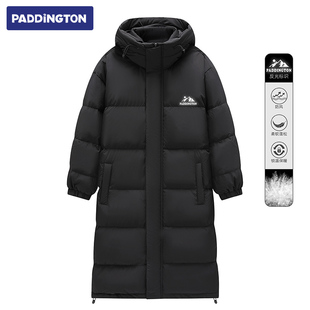 帕丁顿熊冬季宽松休闲连帽3M反光防风防寒外套保暖加厚长款羽绒服