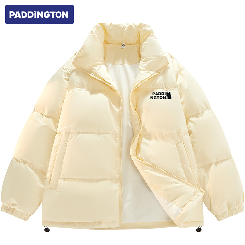 帕丁顿熊纯色宽松休闲羽绒服