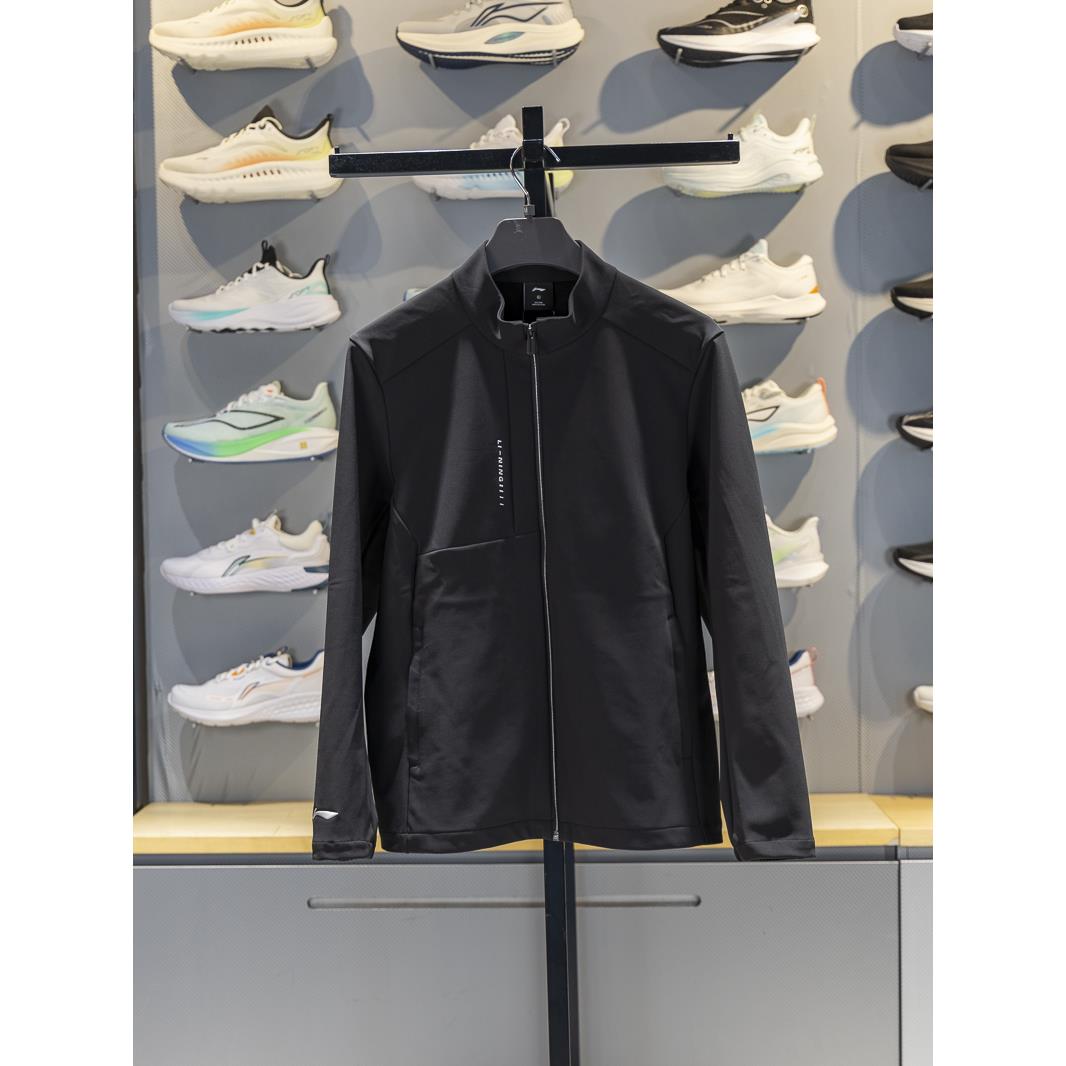 李宁针织运动外套男子2025秋季新款团购系列立领开衫卫衣AFDVF87