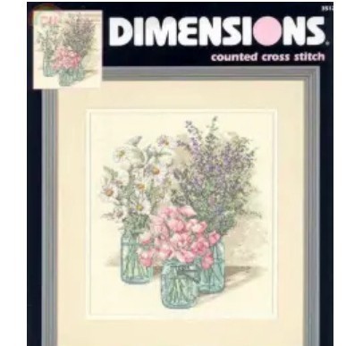 Dimensions 35122 Wildflower Trio Counted Cross Stitch Kit