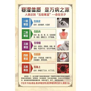 寒湿体质是万病之源美容院养生海报装饰画贴纸贴画广告画制作