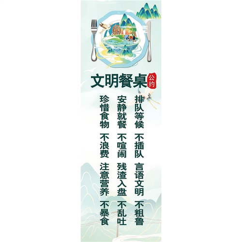 拒绝食物浪费餐桌贴纸光盘行动文明餐桌防水自粘桌贴餐厅饭店酒店