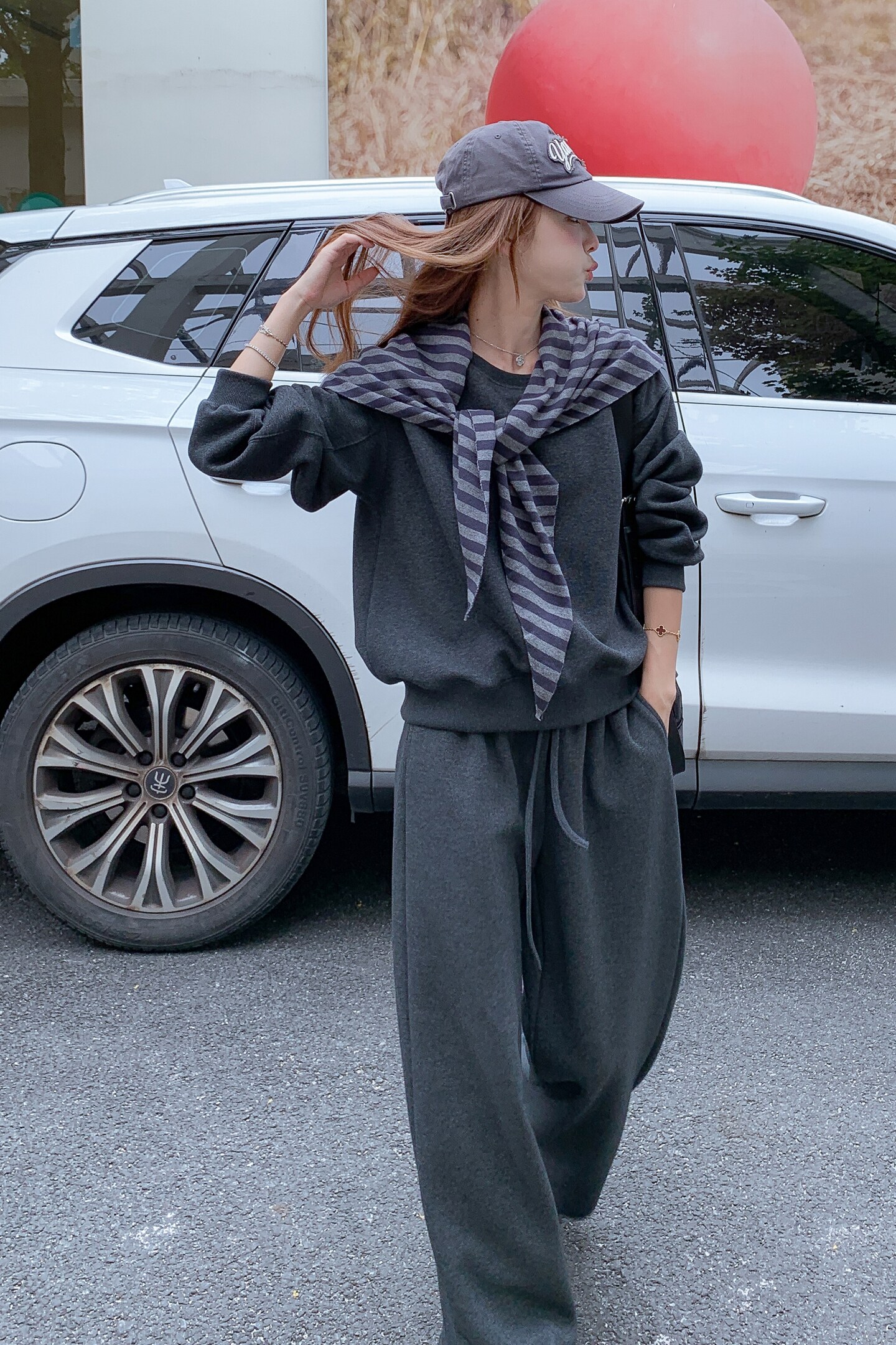 秋装新款套装两件套厚款休闲时尚套装+披肩203-9525-P165-K248,女装套装/套裙,浙宝203