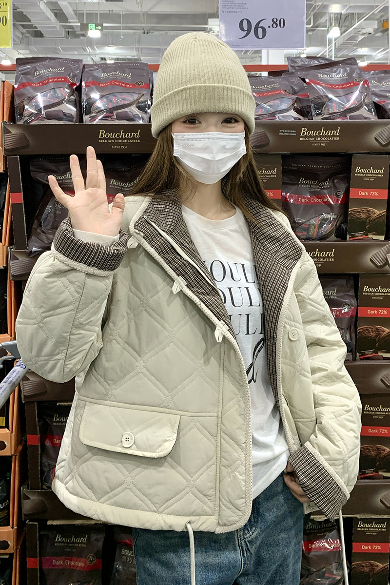 2025冬季新款绗棉正反两穿休闲外套203-8818-P175-K268,女装棉衣/棉服,浙宝203